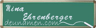 Mina Ehrenberger Visitenkarte